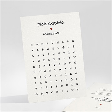 Carte demande témoin mots cachés