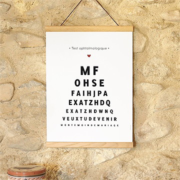 Affiche témoin humour lettres - Mise en situation