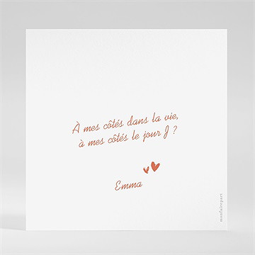 Carte demande témoin team témoin ? - Dos du faire-part