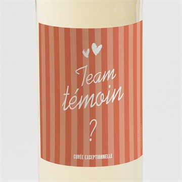 Étiquette de bouteille demande témoin team témoin ?