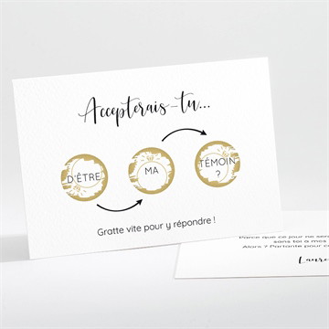 Carte demande témoin à gratter