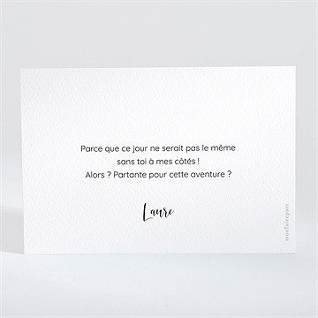 Carte demande témoin à gratter - Dos du faire-part