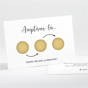 Carte demande témoin à gratter - Vue pastille