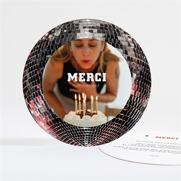 Remerciement anniversaire disco