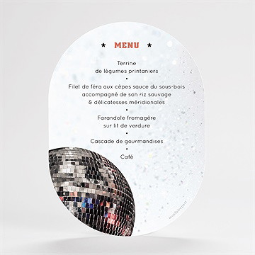 Menu anniversaire disco - Mise en situation