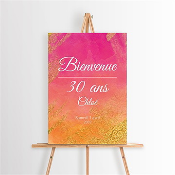 Panneau bienvenue anniversaire en l'honneur de mes 30 ans - Mise en situation