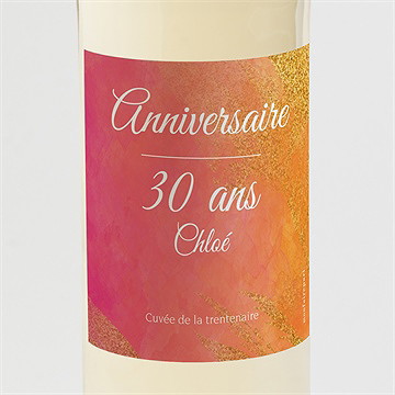 Étiquette de bouteille anniversaire en l'honneur de mes 30 ans