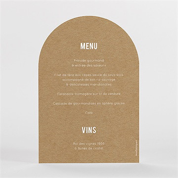 Menu anniversaire 70 ans - Dos du faire-part