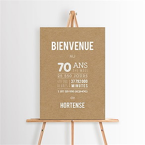 Panneau bienvenue anniversaire 70 ans