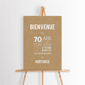 Panneau bienvenue anniversaire 70 ans
