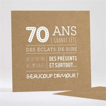 Remerciement anniversaire 70 ans