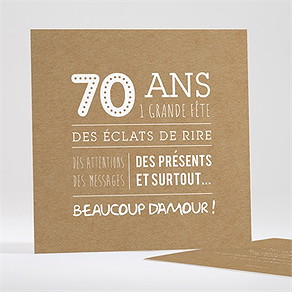 Remerciement anniversaire 70 ans