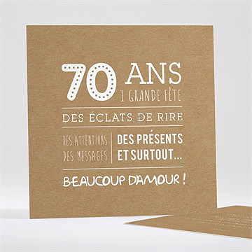 Remerciement anniversaire 70 ans