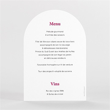 Menu anniversaire 40 ans humour - Dos du faire-part