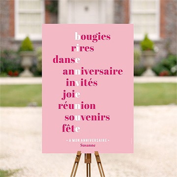 Panneau bienvenue anniversaire 40 ans humour
