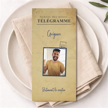 Menu anniversaire télégramme anniversaire