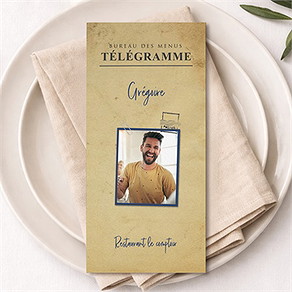 Menu anniversaire télégramme anniversaire