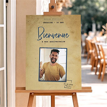 Panneau bienvenue anniversaire télégramme anniversaire