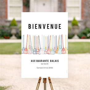 Panneau bienvenue anniversaire 40 balais