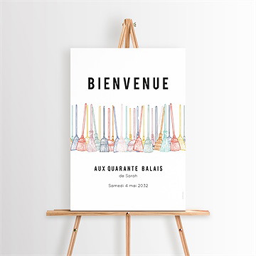Panneau bienvenue anniversaire 40 balais - Mise en situation