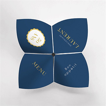 Menu anniversaire passeport - Vue du dessus