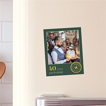 Remerciement anniversaire carte d’embarquement 40 ans - Mise en situation