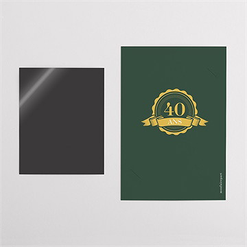Remerciement anniversaire carte d’embarquement 40 ans - Dos du remerciement
