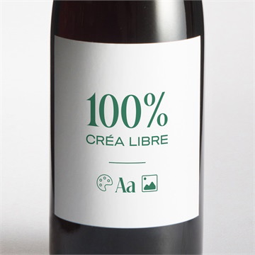 Étiquette de bouteille anniversaire 100% à personnaliser duo !