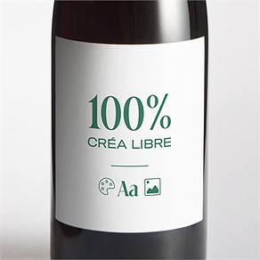 Étiquette de bouteille anniversaire 100% à personnaliser !