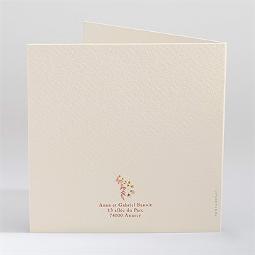Invitation anniversaire de mariage noces de cuir - Dos de l'invitation