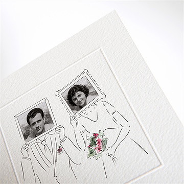 Invitation anniversaire de mariage devine qui ? - Intérieur de l'invitation