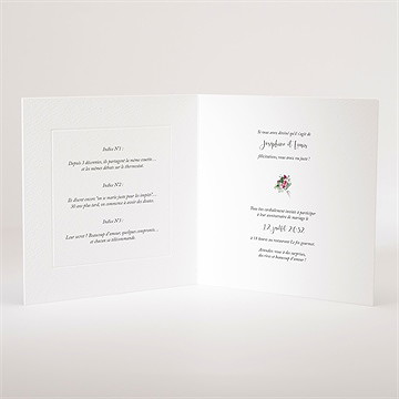 Invitation anniversaire de mariage devine qui ? - Intérieur de l'invitation