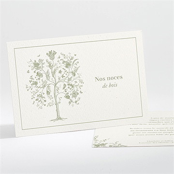 Invitation anniversaire de mariage noces de bois
