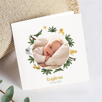 Faire-part naissance la ronde de la jungle