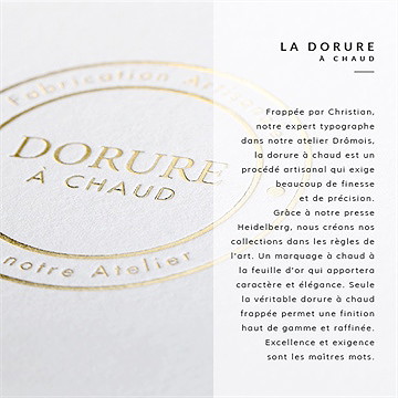Invitation anniversaire de mariage dorure bohème - Vue explicative