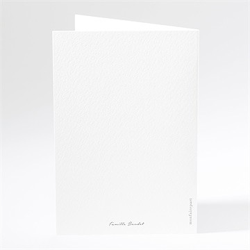 Remerciement décès plume aquarelle - Dos du remerciement