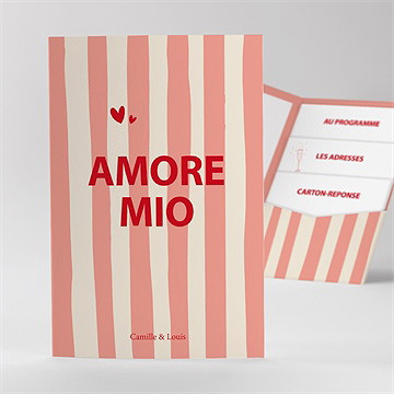 Faire-part mariage amore mio