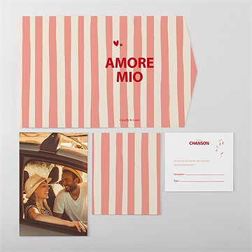 Faire-part mariage amore mio - Vue ensemble extérieur