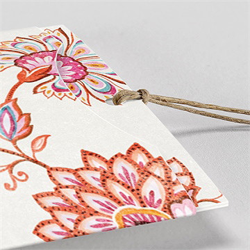 Faire-part mariage motif indien - Vue d'ensemble