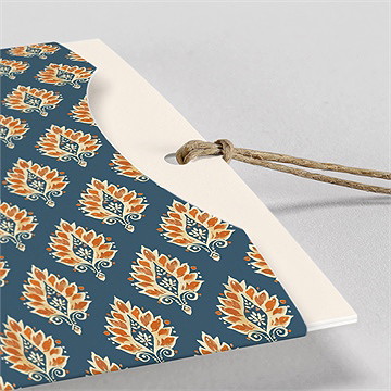 Faire-part mariage style batik - Vue d'ensemble