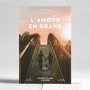Faire-part mariage l’amour au cinéma