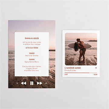 Faire-part mariage playlist - Vue d'ensemble