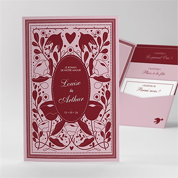 Faire-part mariage roman d’amour