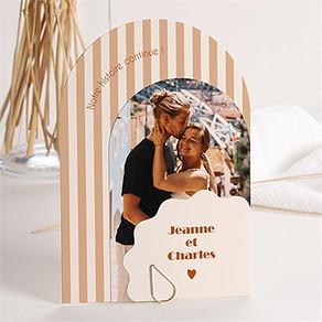 Faire-part mariage arche terracotta