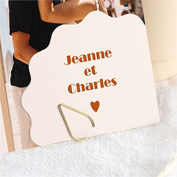 Faire-part mariage arche terracotta - Détail du faire-part