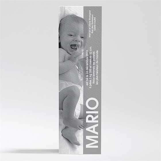 Faire-part marque page naissance Au top