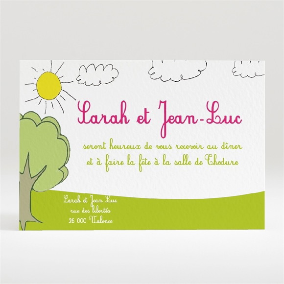 Carton d'invitation mariage J'annonce leur mariage réf.N12038