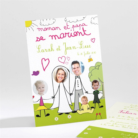 Faire-part mariage Vive les mariés réf.N21126