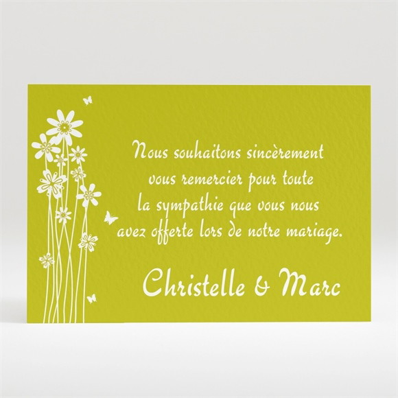 Remerciement mariage Marguerite de l'Amour réf.N12062