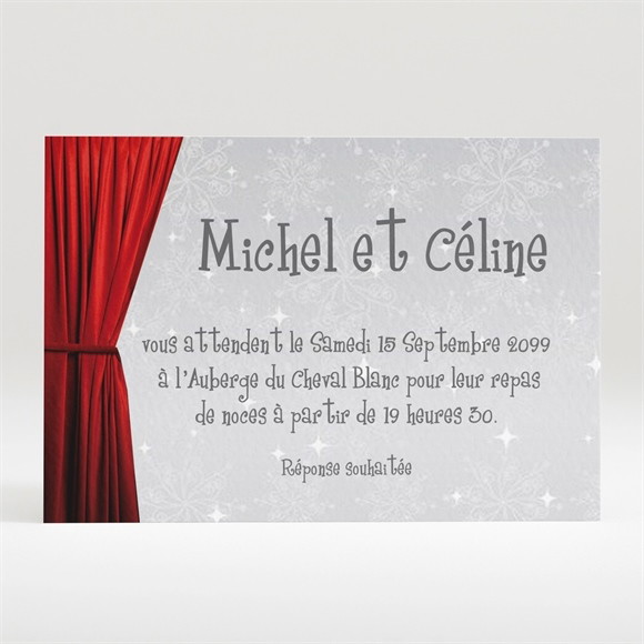 Carton d'invitation mariage Carte invitation originale réf.N12044
